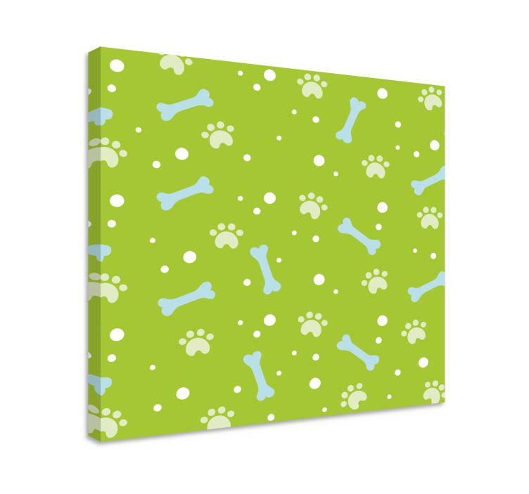 Tableau chiens motif empreintes de pattes - TenStickers