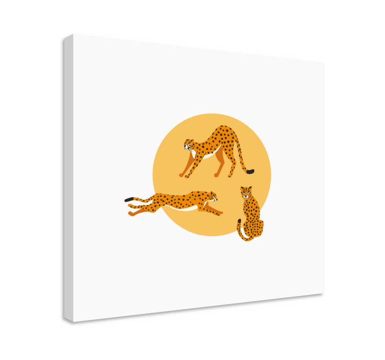 Tableau animal trio de guépards - TenStickers