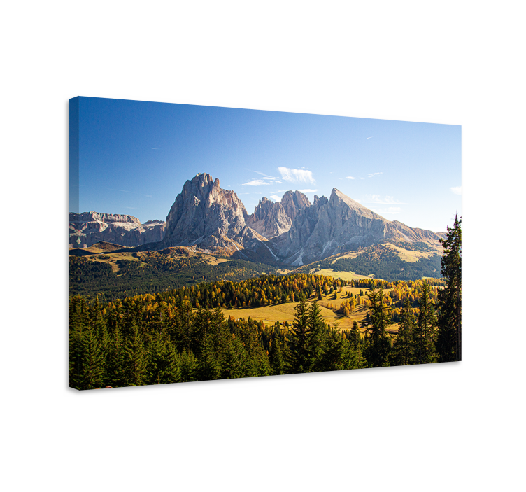 Tableau paysage vue sur les grandes montagnes - TenStickers