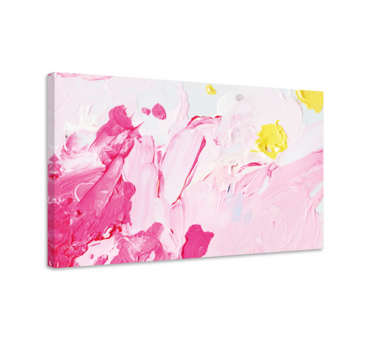 Tableau paysage tourbillons roses abstraits - TenStickers