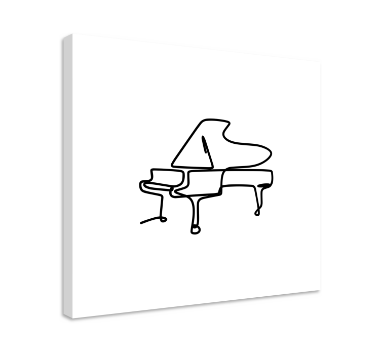 Tableau musique contour de piano - TenStickers