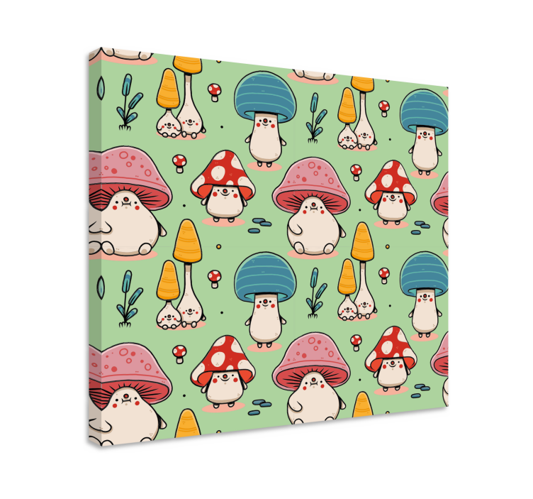 Tableau animaux créatures champignons mignonnes - TenStickers