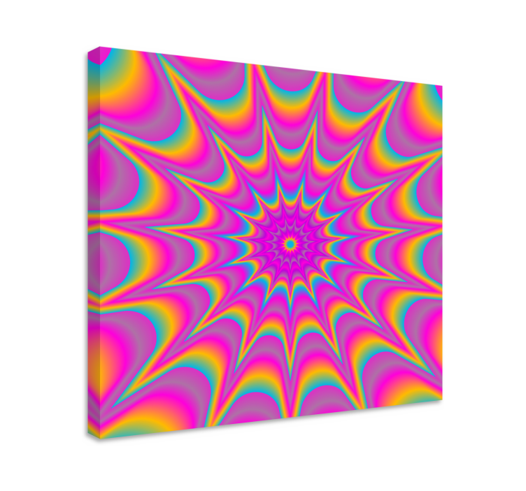 Tableau abstrait motif en spirale coloré - TenStickers