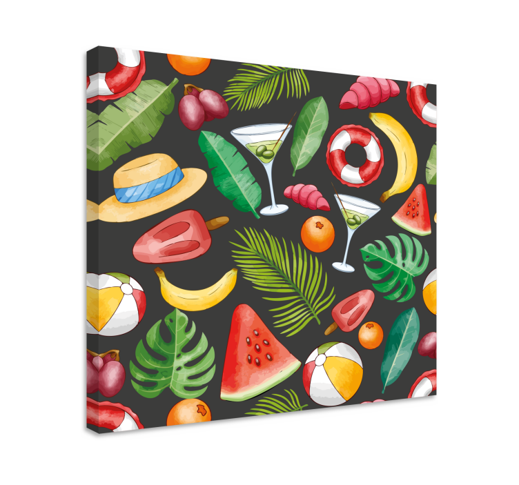 Tableau fruits thème rafraîchissements tropicaux - TenStickers