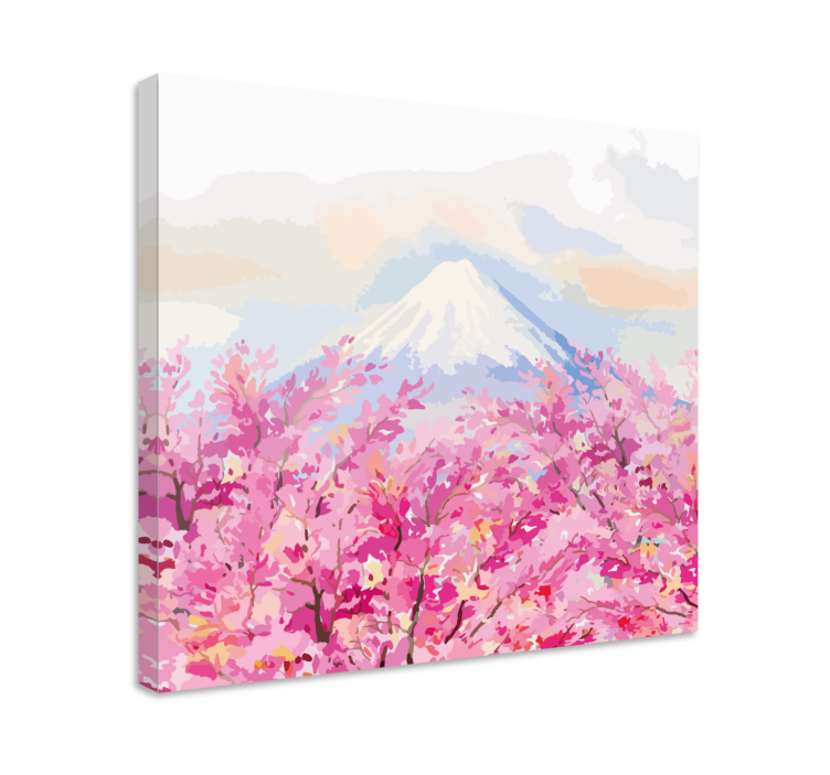 Tableau fleurs et plantes mont fuji en fleurs - TenStickers