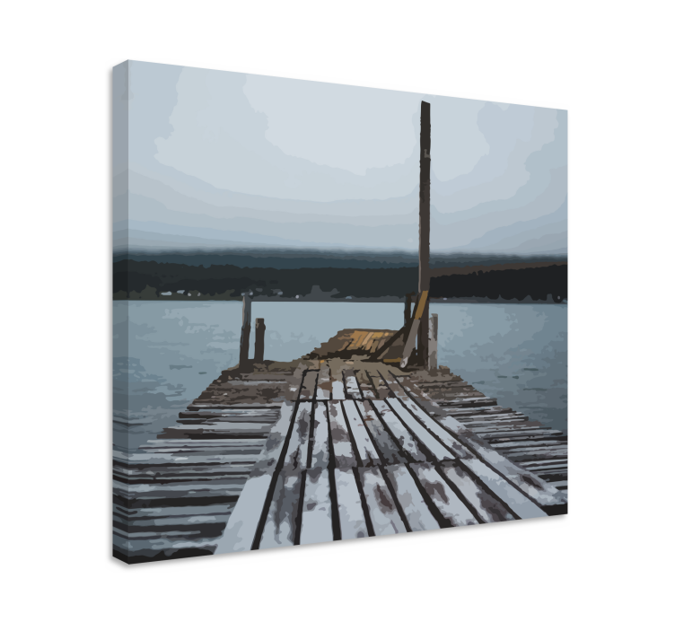 Tableau quai en bois serein - TenStickers