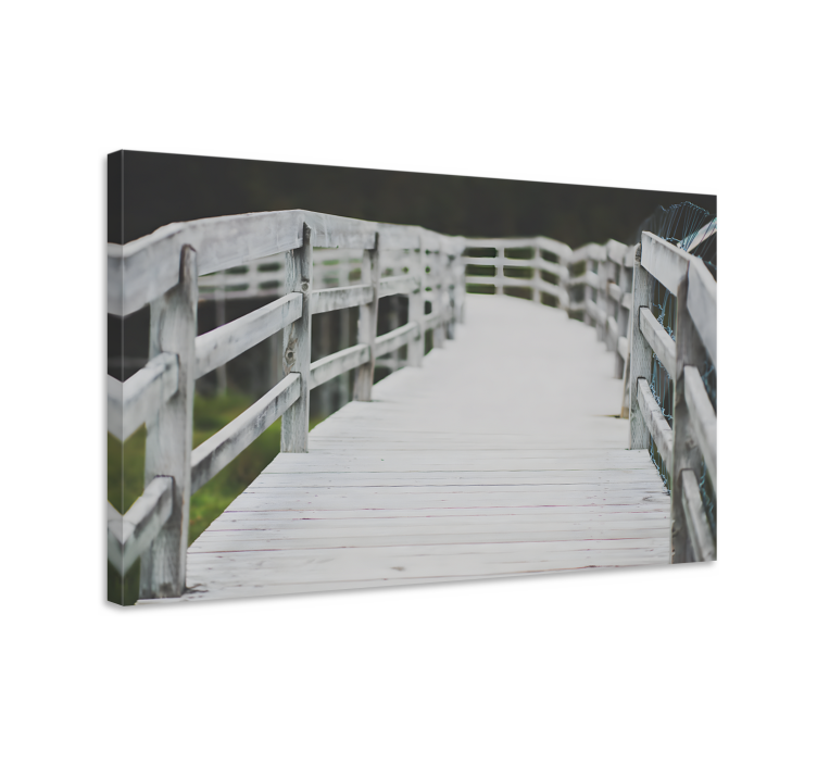 Tableau paysage sentier en passerelle en bois - TenStickers