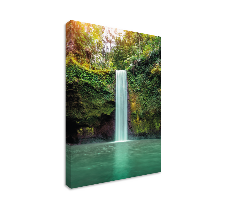 Tableau paysage cascade d'eau tranquille - TenStickers