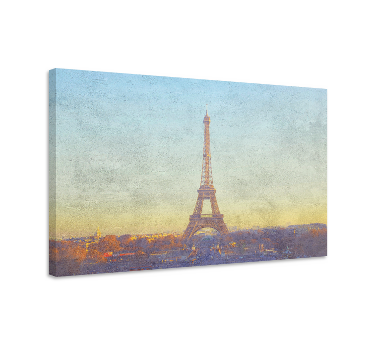 Tableau villes et pays paysage de la tour eiffel - TenStickers
