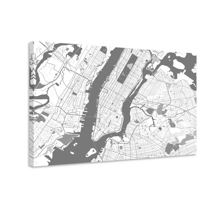 Tableau villes et pays carte de manhattan - TenStickers