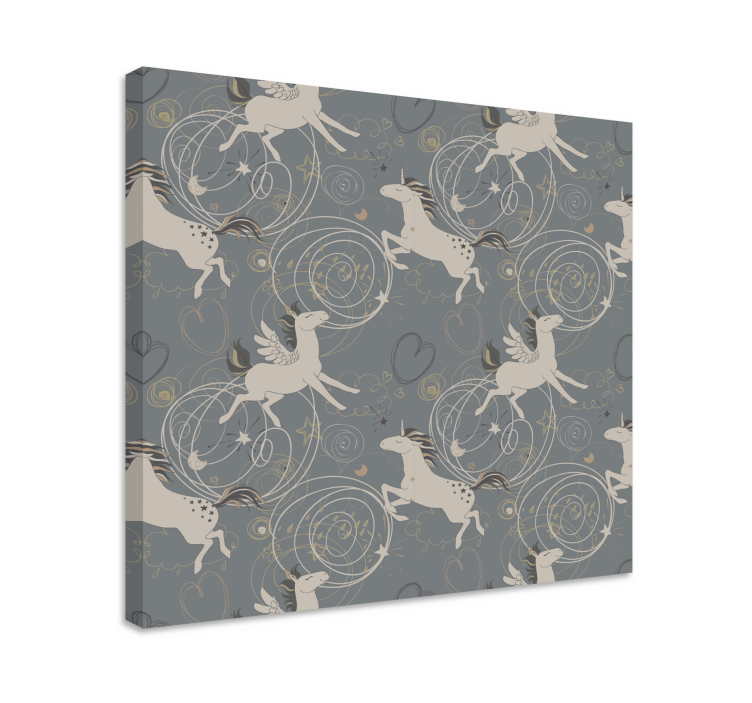 Tableau licorne créatures magiques ailées - TenStickers