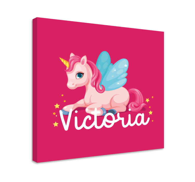 Tableau licorne créature fantastique mignonne - TenStickers