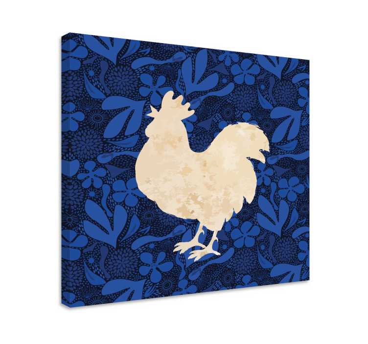 Tableau animaux silhouette de coq - TenStickers