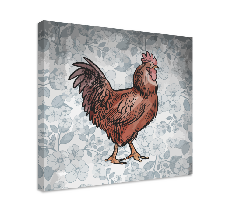 Tableau animaux figurine de poule charmante - TenStickers