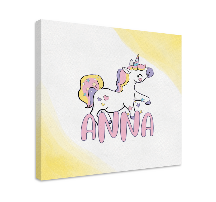 Tableau licorne personnage heureux - TenStickers
