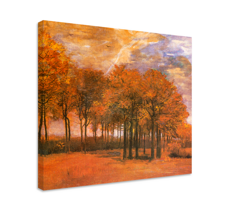 Tableau paysage scène d'arbre en automne - TenStickers