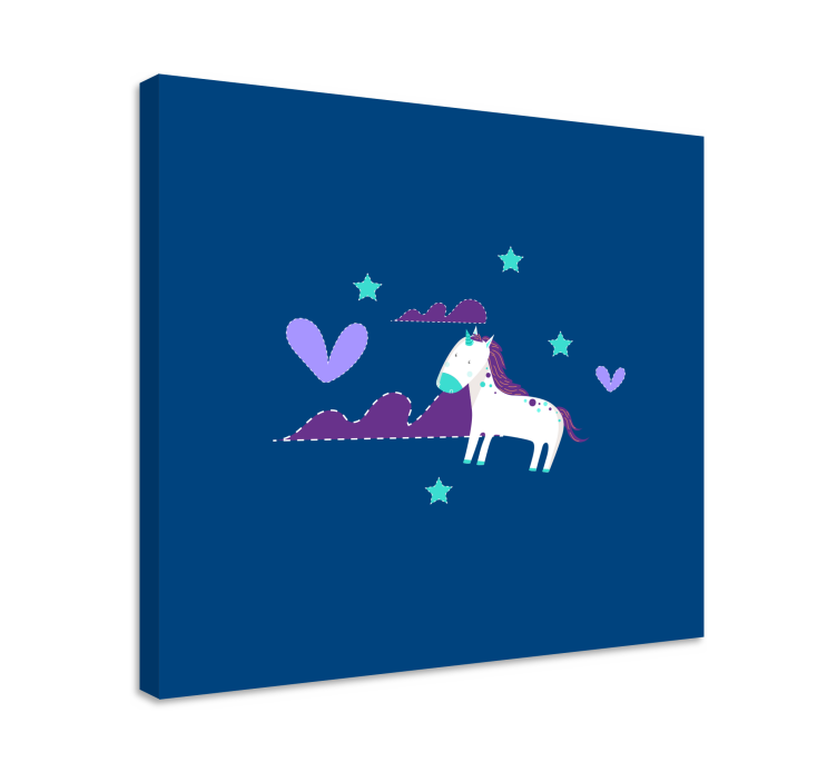 Tableau licorne scène enchantée - TenStickers
