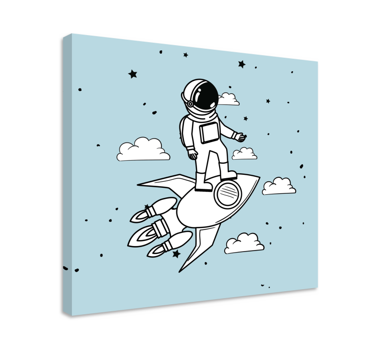 Tableau fruits aventure en fusée d'astronaute - TenStickers