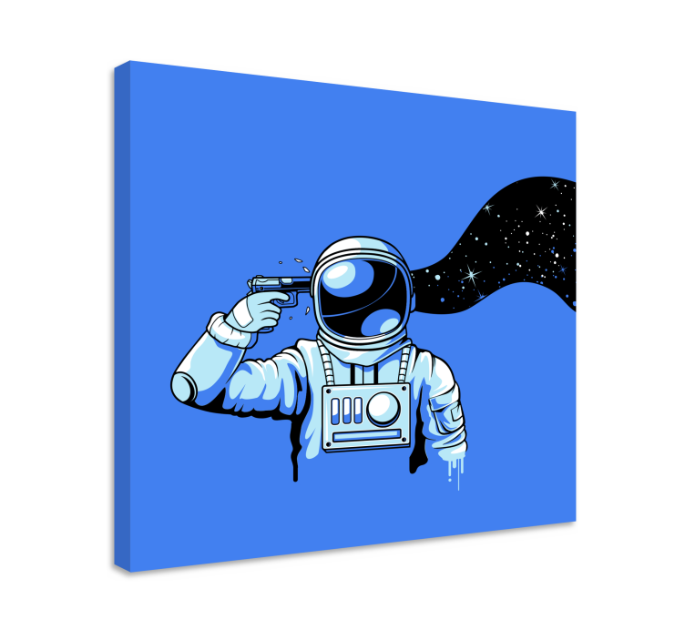 Tableau astronaute tirant - TenStickers