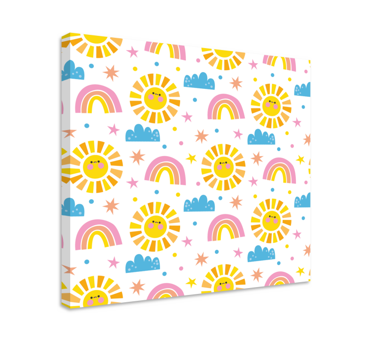 Tableau de personne arcs-en-ciel de soleil joyeux - TenStickers