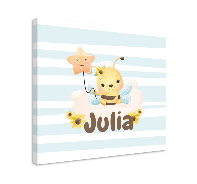 Tableau animaux personnage d'abeille mignon - TenStickers