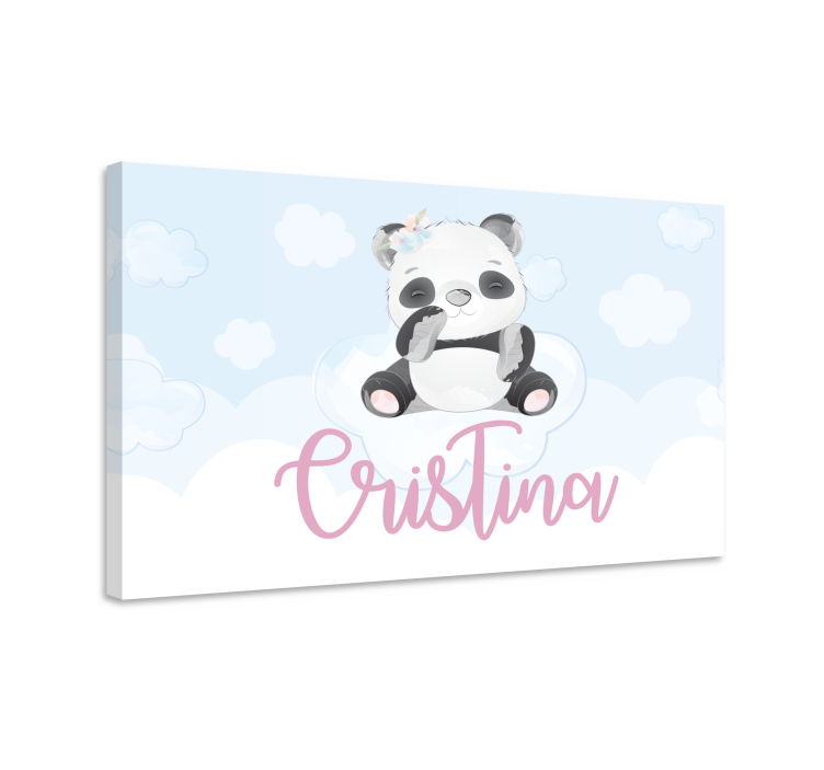 Tableau animaux personnage de panda mignon - TenStickers
