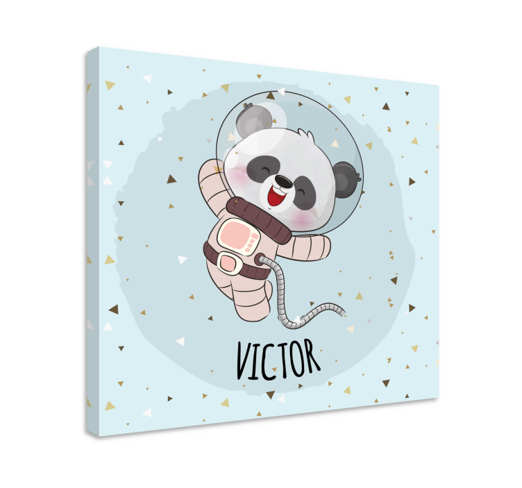 Tableau 3d panda spatial joyeux - TenStickers
