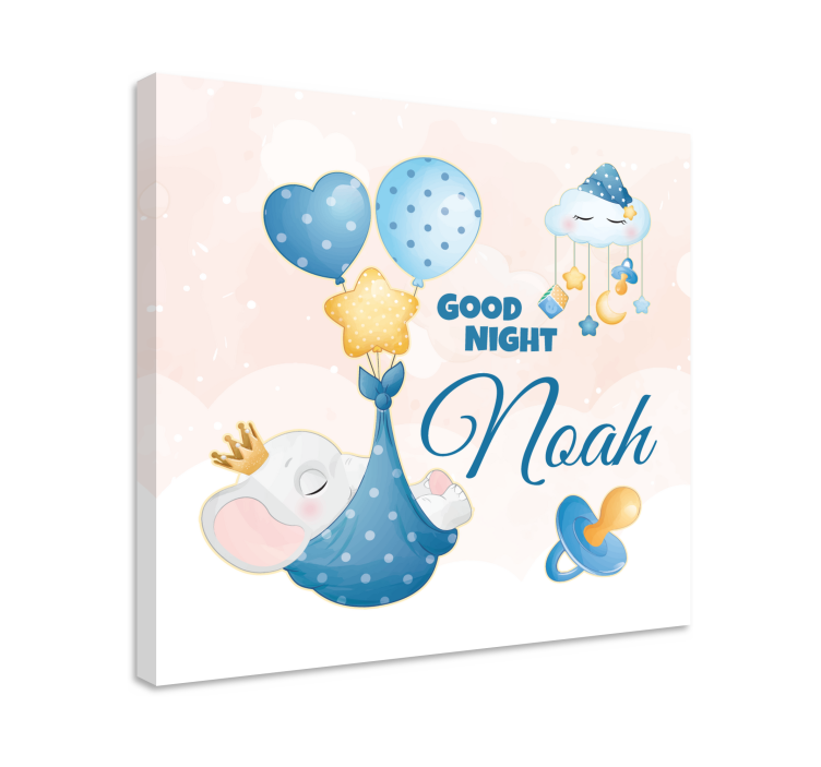 Tableau bébé Éléphant bonne nuit - TenStickers