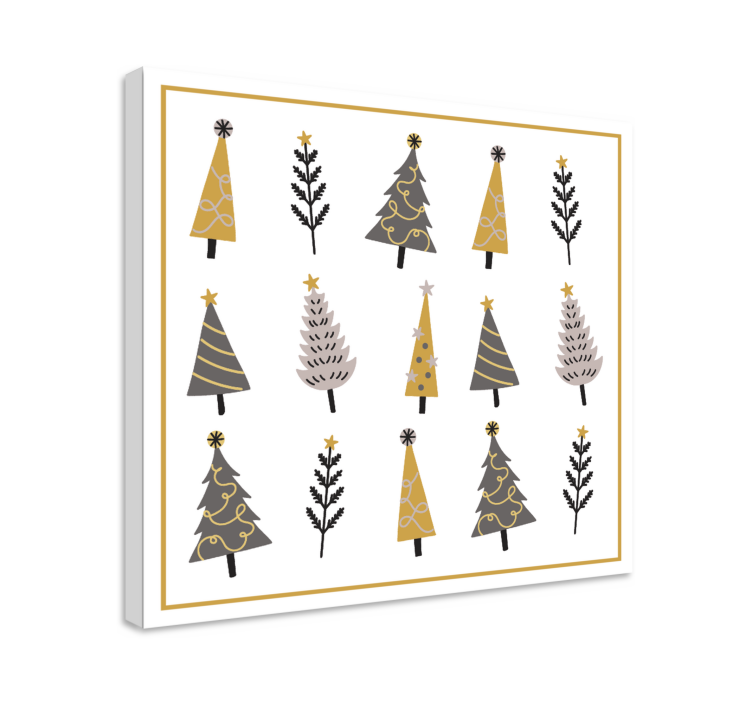 Tableau fleurs et plantes sapins de noël ornementaux - TenStickers