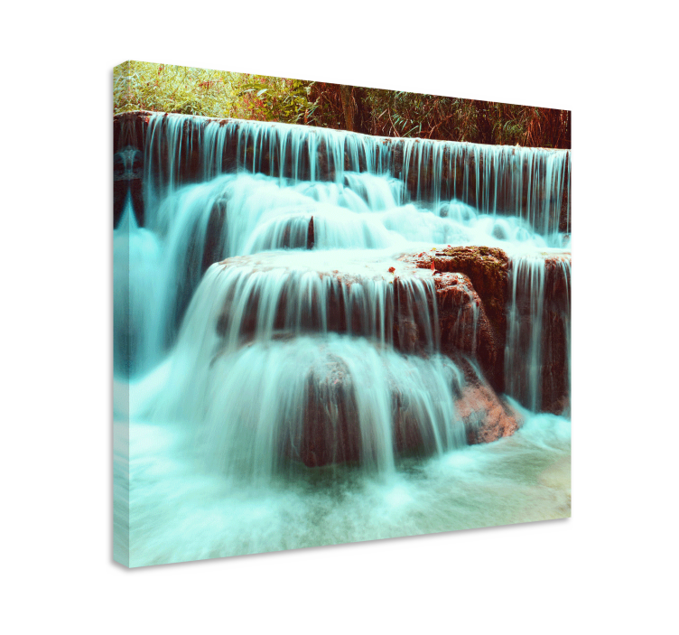 Tableau paysage chutes d'eau en mouvement - TenStickers