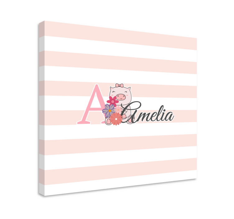 Tableau bébé cochon espiègle - TenStickers