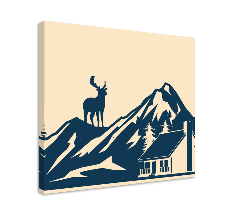 Tableau cerfs silhouette de cerf majestueux - TenStickers