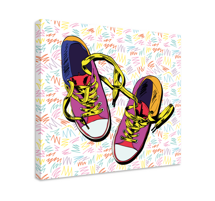 Tableau super héros design de baskets colorées - TenStickers