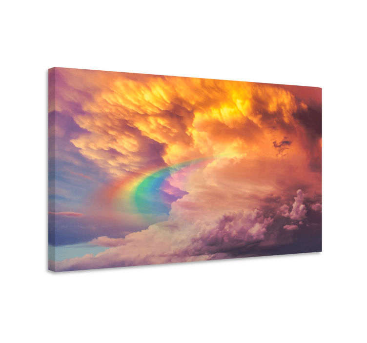 Tableau paysage arc-en-ciel de nuages vifs - TenStickers