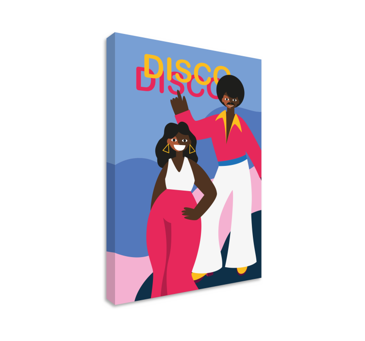 Tableau personnage passionnés de danse disco - TenStickers
