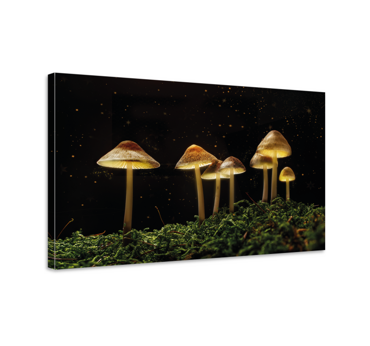 Tableau fleurs et plantes scène de champignons lumineux - TenStickers