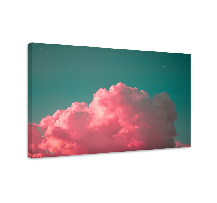 Tableau paysage formation de nuages roses - TenStickers