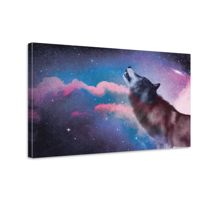Tableau chiens loup majestueux hurlant - TenStickers
