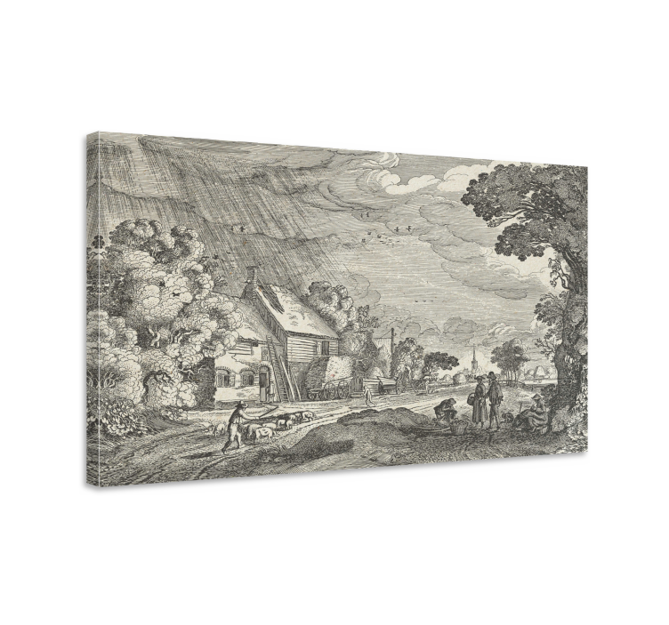 Tableau paysage scène rurale sérénité - TenStickers