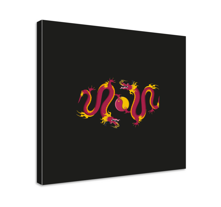 Tableau libellule danse du dragon de feu - TenStickers