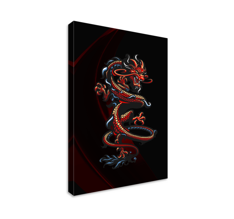 Tableau libellule design dragon majestueux - TenStickers
