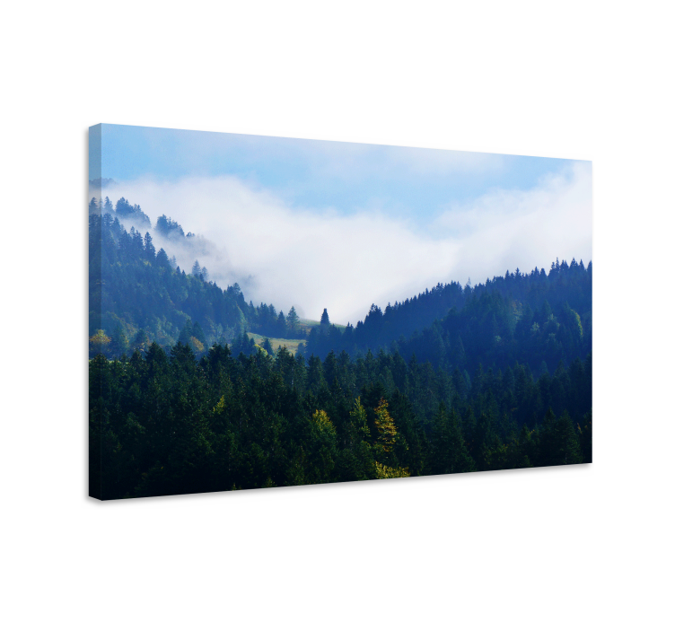 Tableau paysage sommets forestiers majestueux - TenStickers