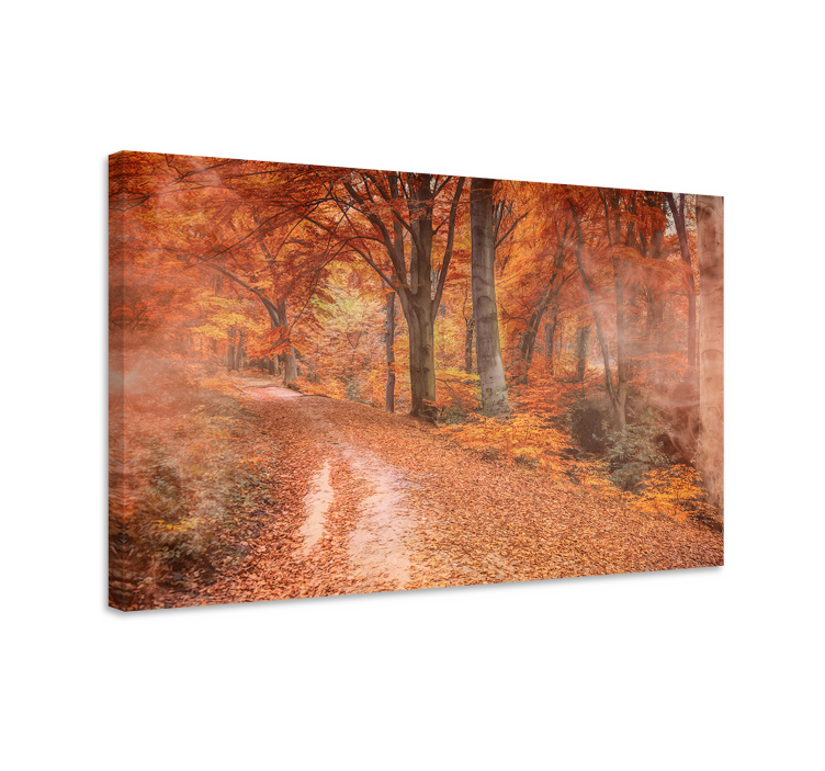 Tableau paysage chemin d'automne serein - TenStickers