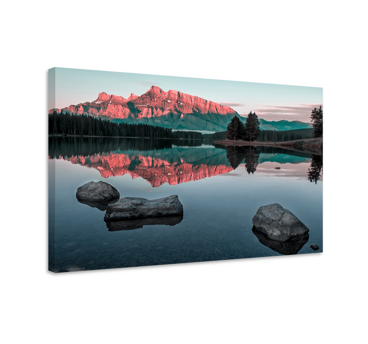 Tableau paysage reflets paisibles des montagnes - TenStickers