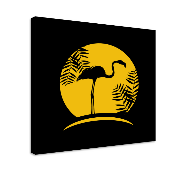 Tableau oiseaux silhouette de flamant Élégant - TenStickers