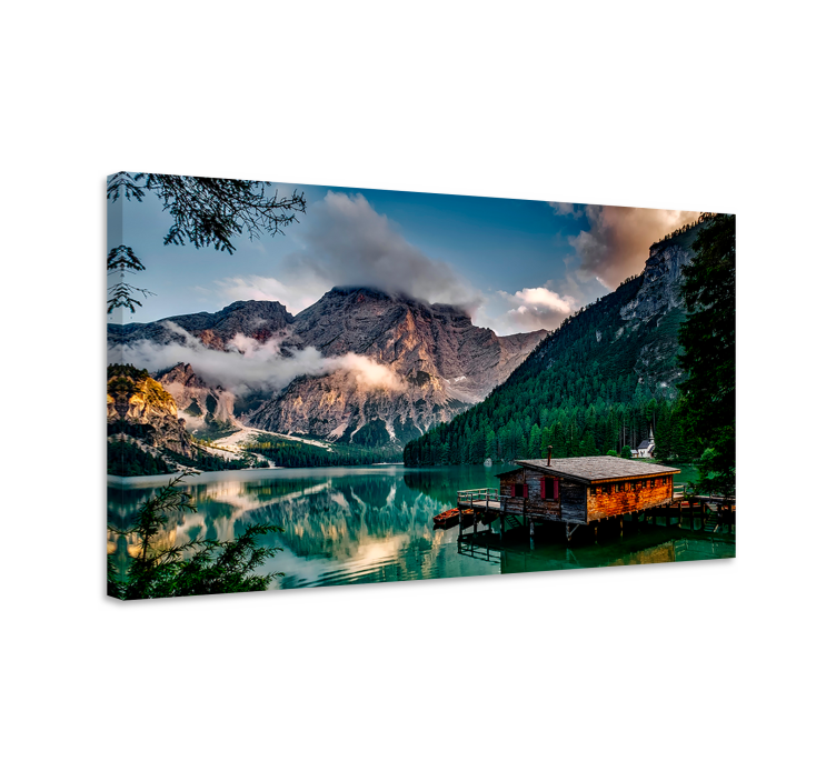 Tableau paysage vue sur le lac de montagne - TenStickers
