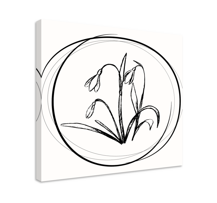 Tableau fleurs et plantes goutte de neige délicate - TenStickers