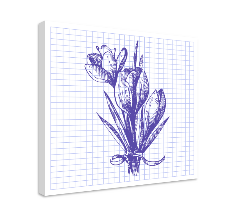 Tableau fleurs et plantes composition florale vibrante - TenStickers