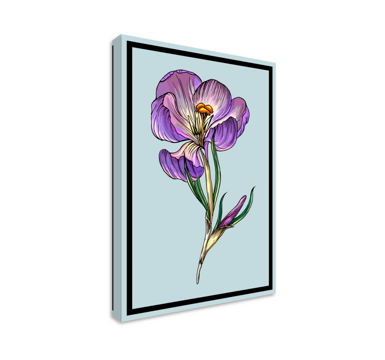 Tableau fleurs et plantes élégance florale violette - TenStickers