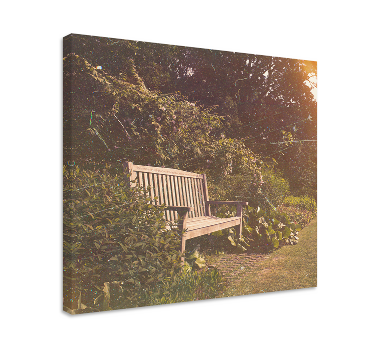 Tableau paysage banc de jardin serein - TenStickers